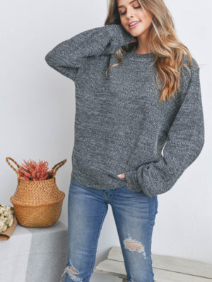 Balloon Sleeve Charcoal