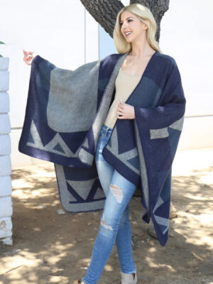 Patterned Ruana/Poncho